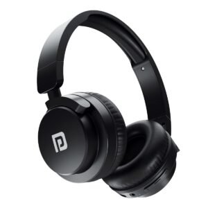 portronics headphone 2 Portronics Muffs M2 Bluetooth Headphones Over Ear with Upto 40 Hrs Playtime, 40mm Dynamic Drivers, AUX 3.5mm, Powerful Bass, Laptop & PC Support,Type C Charging Port, Foldable Design(Black))